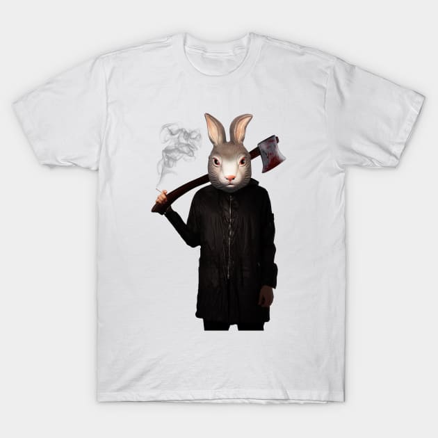 Evil Rabbit T-Shirt by valentinahramov